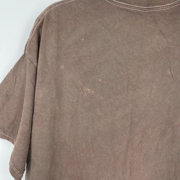 Officially Licensed Nirvana Smiley Faces Grunge Tee Brown Acid Wash XL - Picture 4 of 6